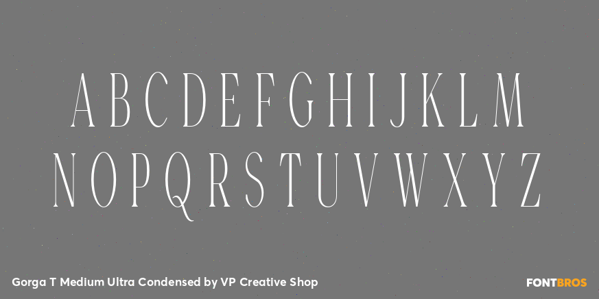 Gorga T Medium Ultra Condensed Font Poster #2