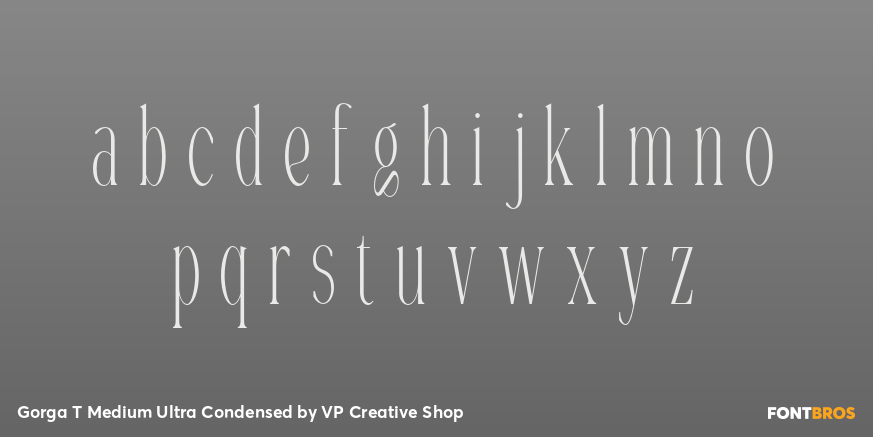 Gorga T Medium Ultra Condensed Font Poster #3