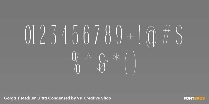 Gorga T Medium Ultra Condensed Font Poster #4