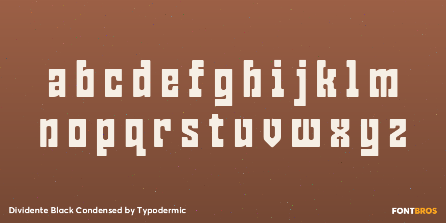 Dividente Black Condensed Font Poster #3