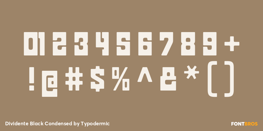 Dividente Black Condensed Font Poster #4