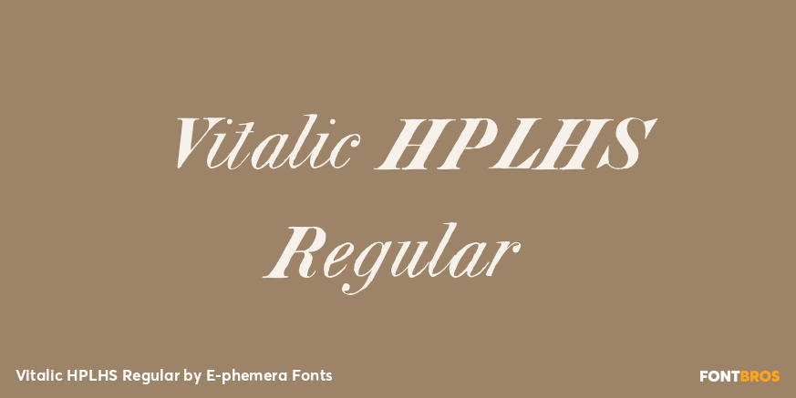 Vitalic HPLHS Regular Font Poster #1