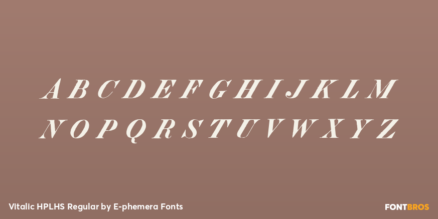 Vitalic HPLHS Regular Font Poster #2