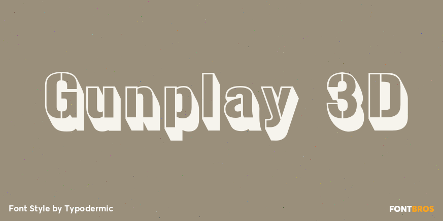 Gunplay 3D Font Poster #1