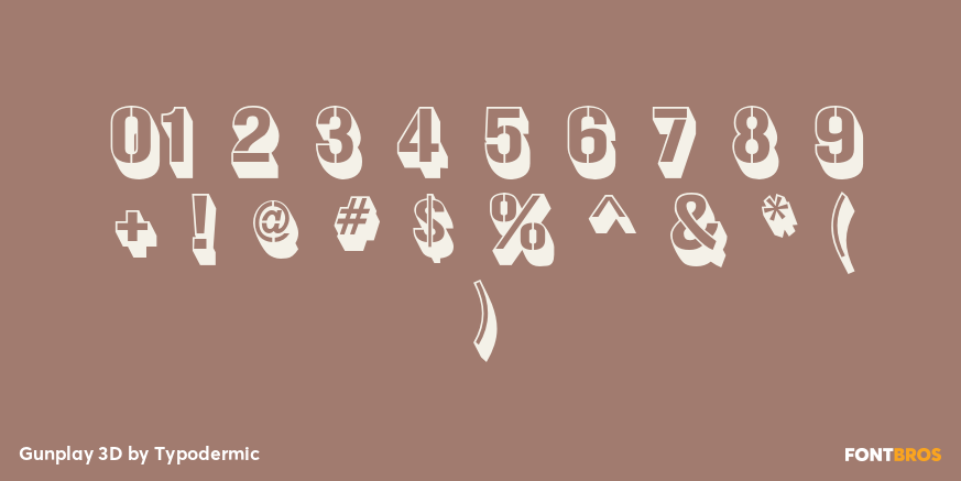 Gunplay 3D Font Poster #1