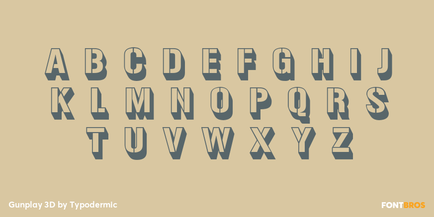 Gunplay 3D Font Poster #2