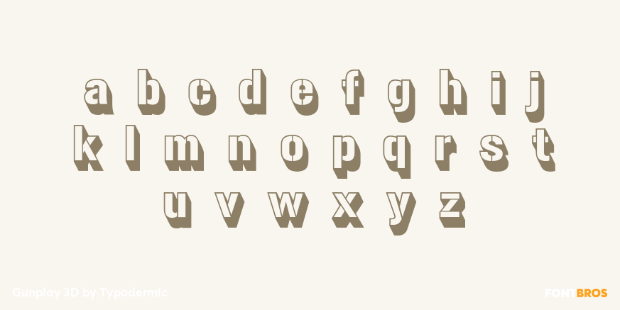 Gunplay 3D Font Poster #3