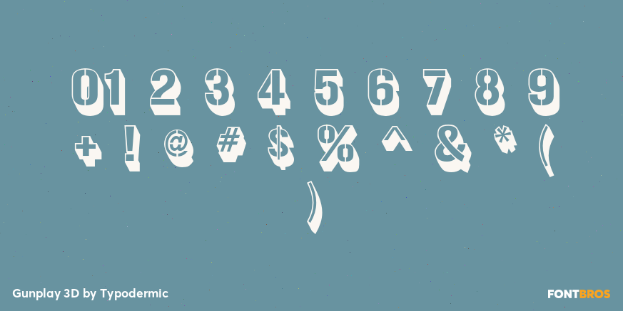 Gunplay 3D Font Poster #4