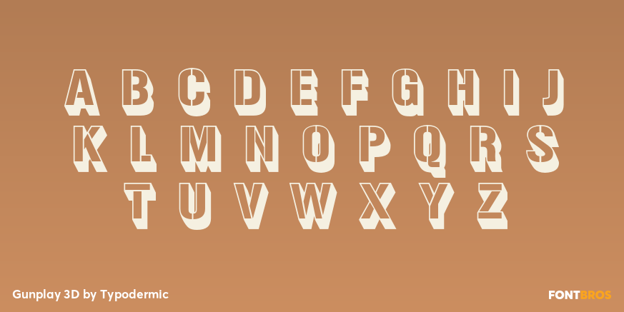 Gunplay 3D Font Poster #1