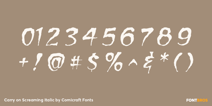 Carry on Screaming Italic Font Poster #4
