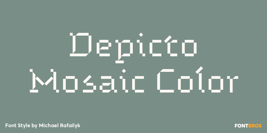 Depicto Mosaic Color Font Poster #1