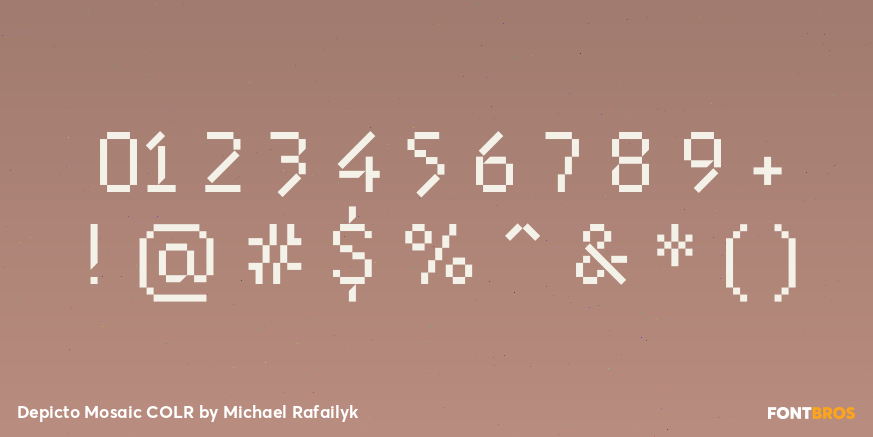 Depicto Mosaic Color Font Poster #1