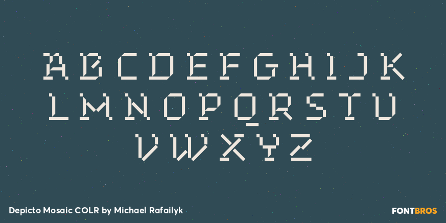 Depicto Mosaic Color Font Poster #1