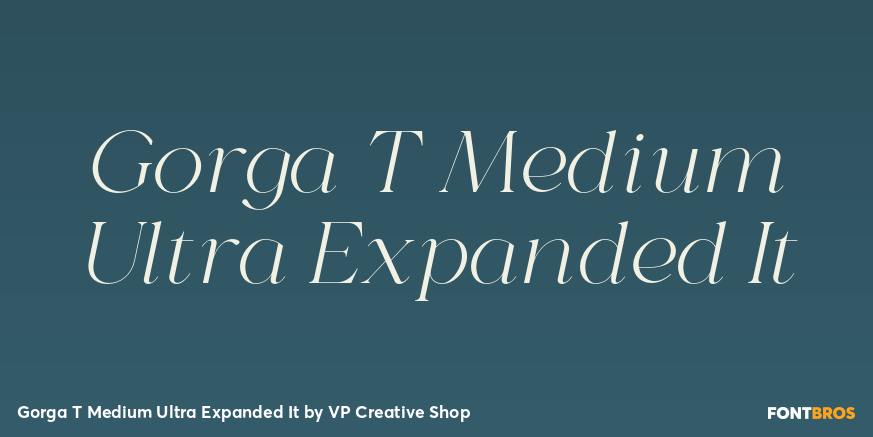 Gorga T Medium Ultra Expanded It Font Poster #1