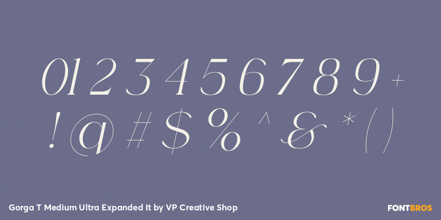 Gorga T Medium Ultra Expanded It Font Poster #4