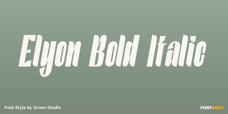 Elyon Bold Italic Poster