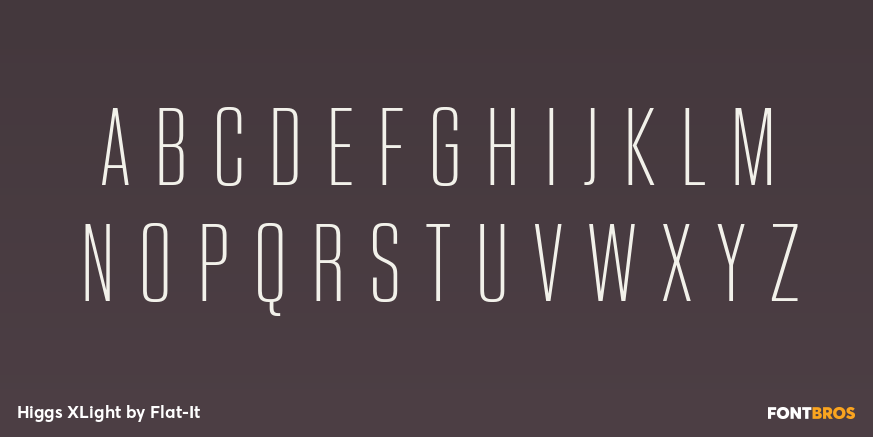 Higgs XLight Font Poster #2