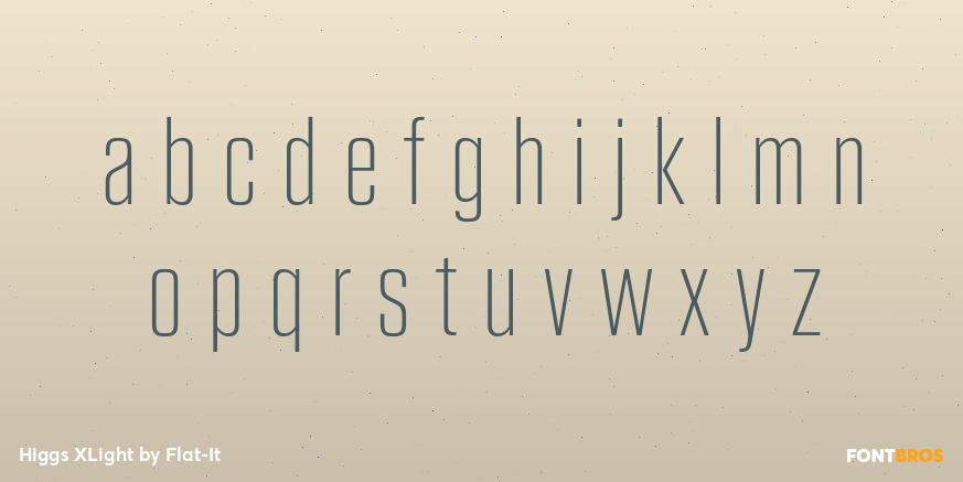 Higgs XLight Font Poster #3