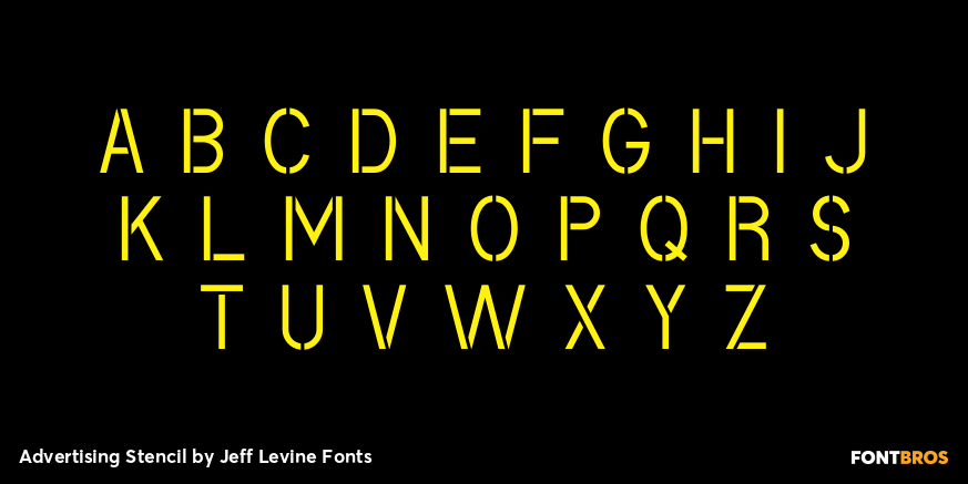 Advertising Stencil Font Poster #2