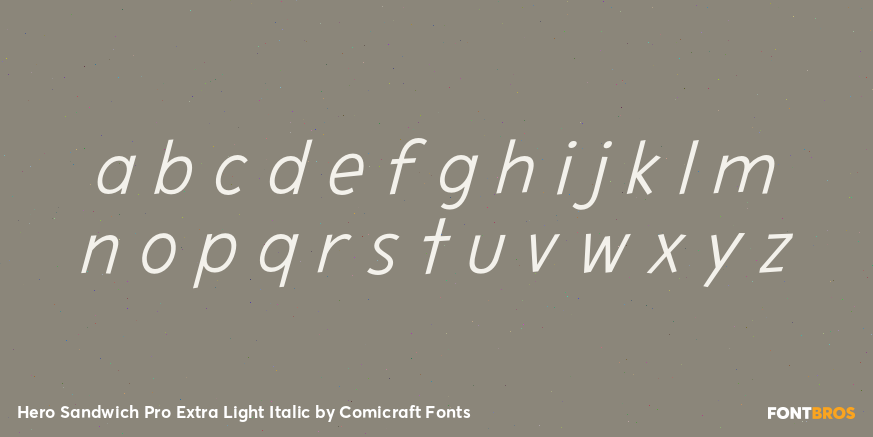 Hero Sandwich Pro Extra Light Italic Font Poster #3