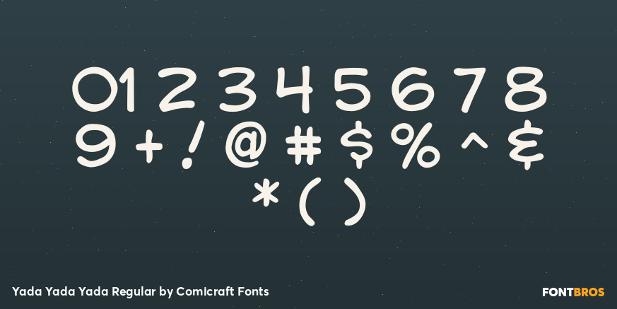 Yada Yada Yada Regular Font Poster #4