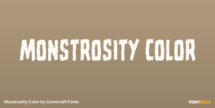 Monstrosity Color Font Poster #1