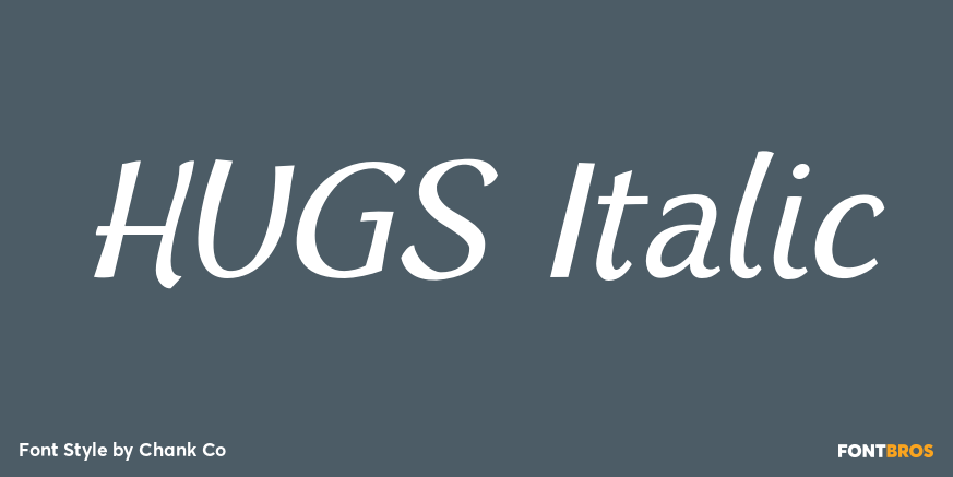 HUGS Italic Poster
