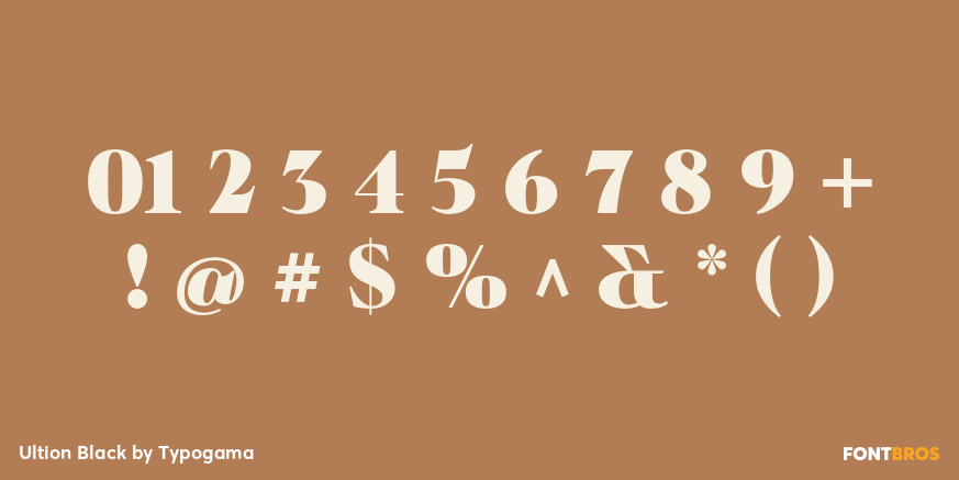 Ultion Black Font Poster #1