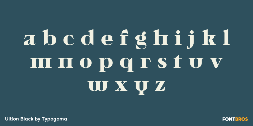 Ultion Black Font Poster #3