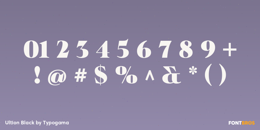 Ultion Black Font Poster #4