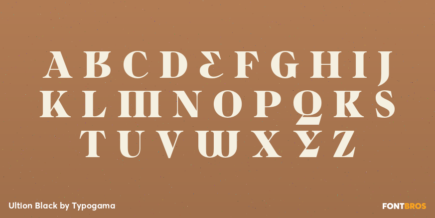 Ultion Black Font Poster #1