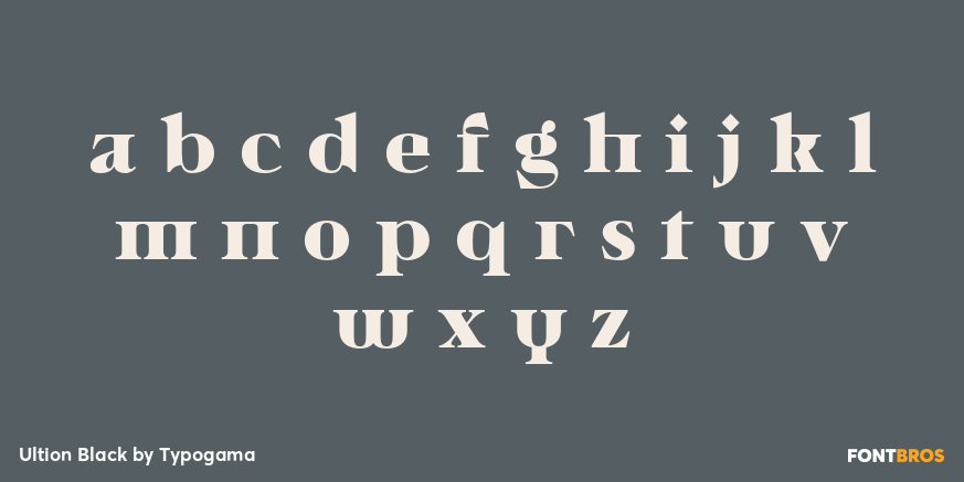 Ultion Black Font Poster #1