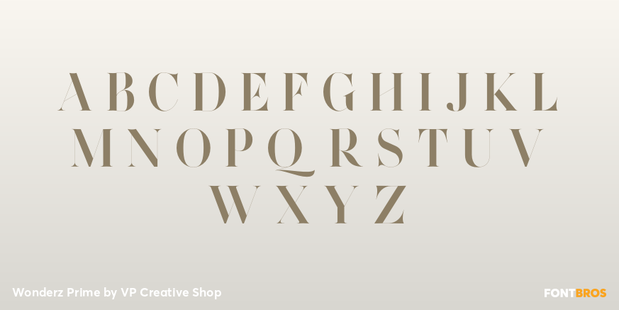 Wonderz Prime Font Poster #2