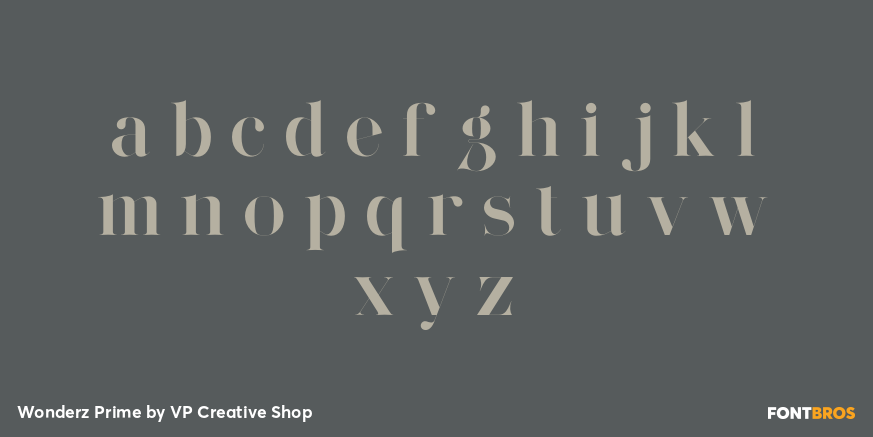 Wonderz Prime Font Poster #3