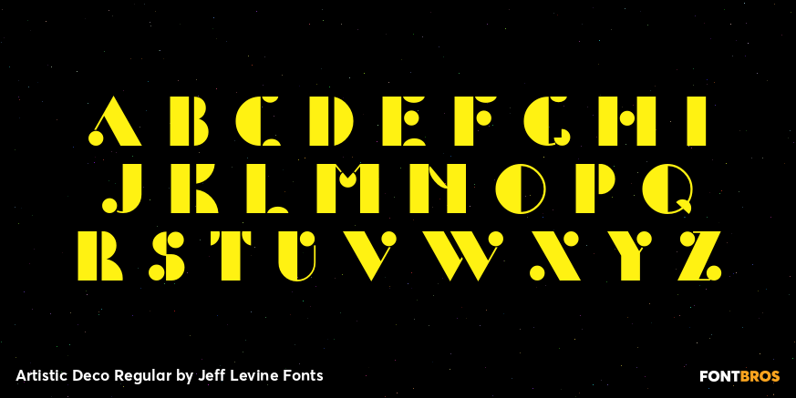 Artistic Deco Regular Font Poster #2