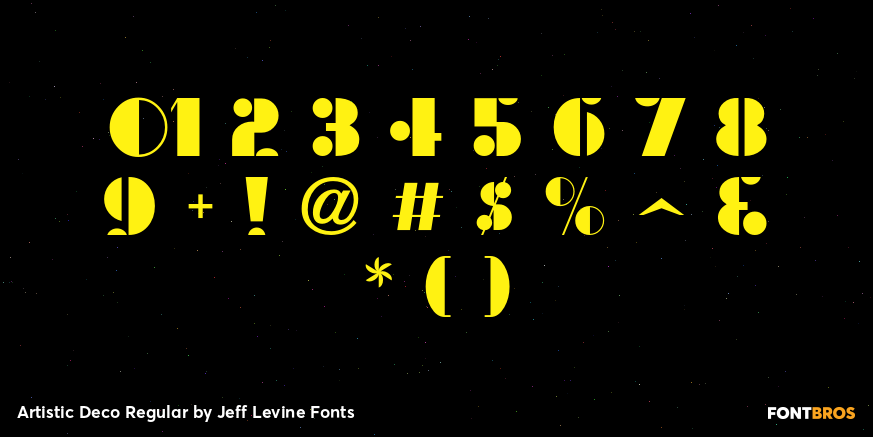 Artistic Deco Regular Font Poster #4