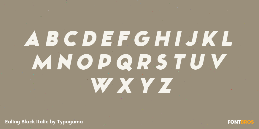 Ealing Black Italic Font Poster #2