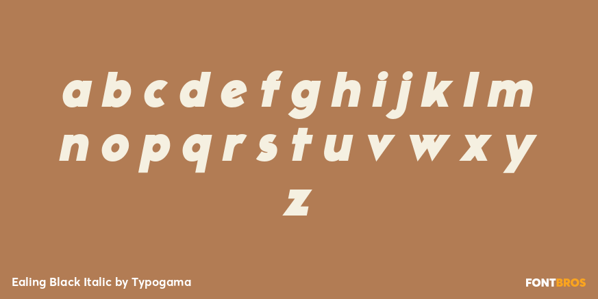 Ealing Black Italic Font Poster #3