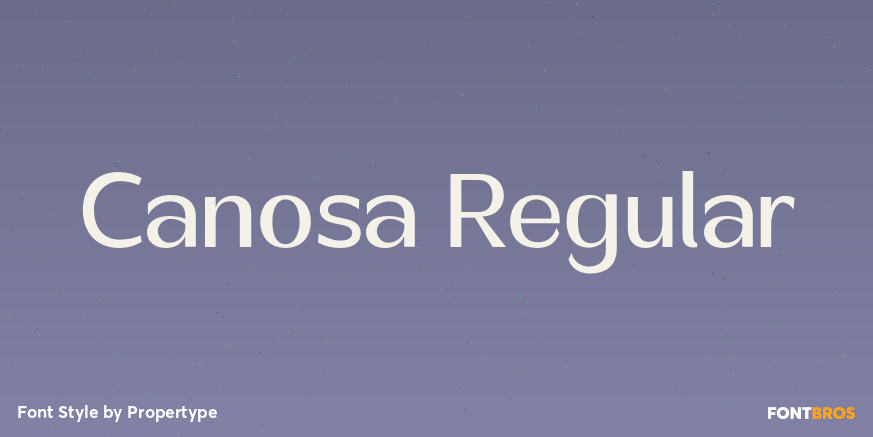 Canosa Regular Poster