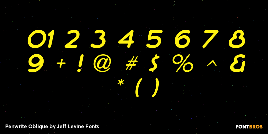 Penwrite Oblique Font Poster #4