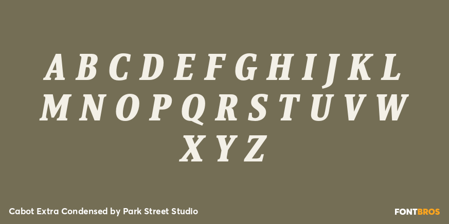 Cabot Extra Condensed Font Poster #2