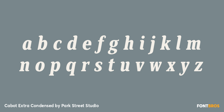 Cabot Extra Condensed Font Poster #3