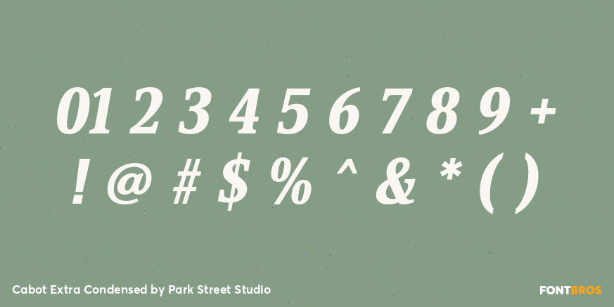 Cabot Extra Condensed Font Poster #4