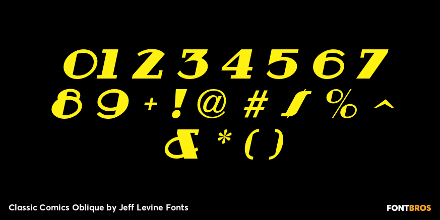 Classic Comics Oblique Font Poster #1