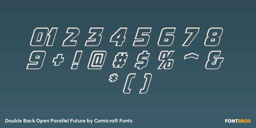 Double Back Open Parallel Future Font Poster #4