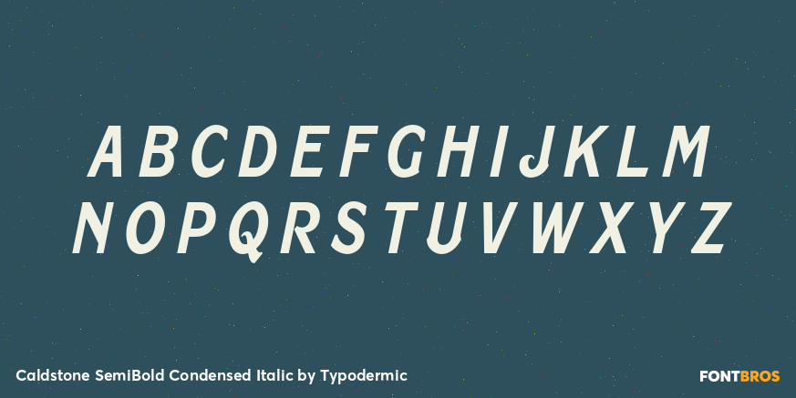 Caldstone SemiBold Condensed Italic Font Poster #2