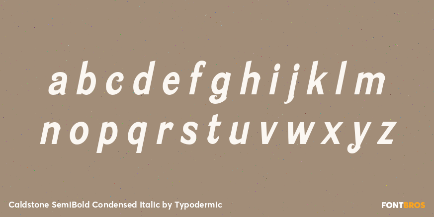 Caldstone SemiBold Condensed Italic Font Poster #3