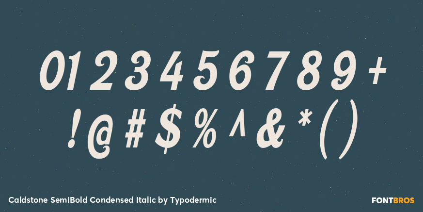 Caldstone SemiBold Condensed Italic Font Poster #4