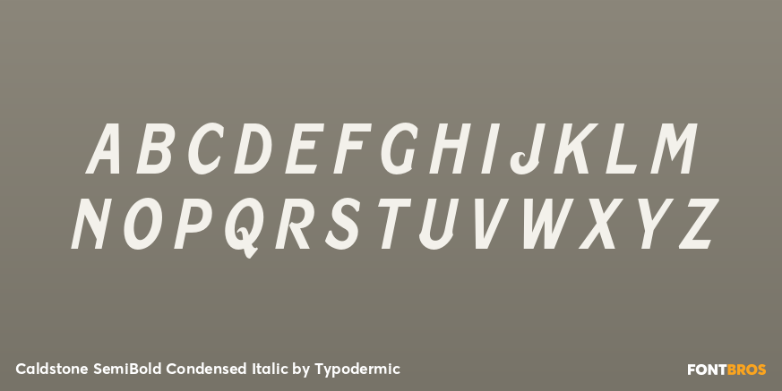 Caldstone SemiBold Condensed Italic Font Poster #1