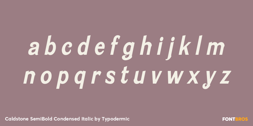 Caldstone SemiBold Condensed Italic Font Poster #1